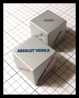 Dice : Dice - Metal Dice - Absolut Vodka Drink Picking Dice Gift from Dawn 2009